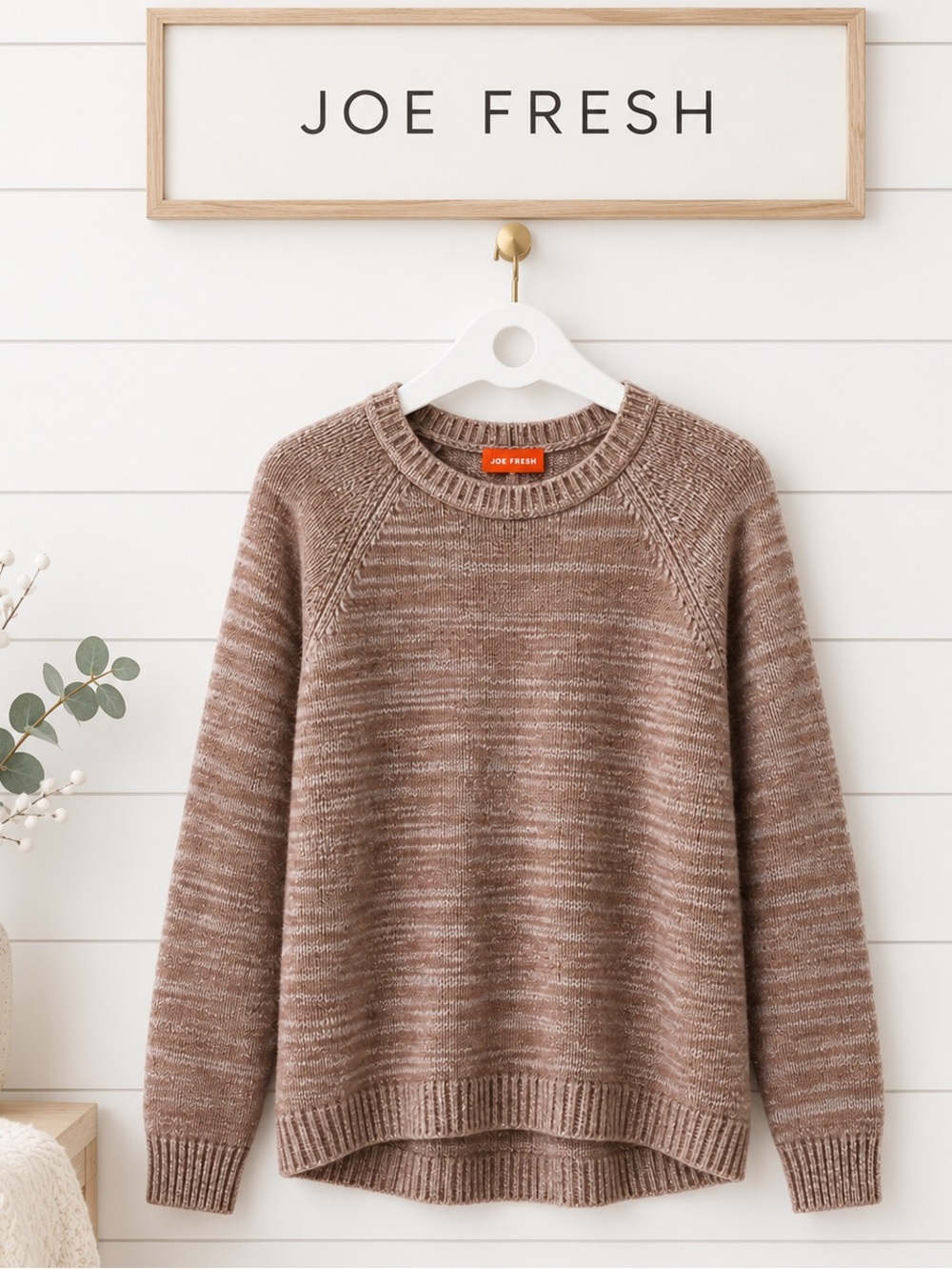 JOE FRESH Pink Beige Knit Sweater 3X